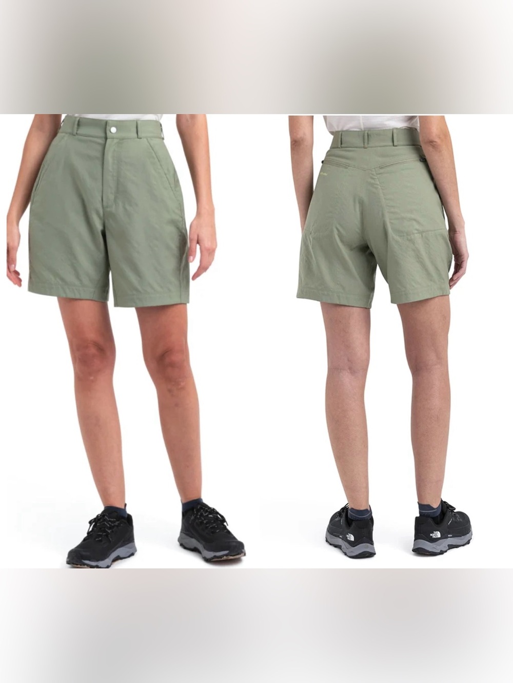 Icebreaker Hike Shorts Women’s 28 Lichen Green Merino Wool Cotton Outdoor NEW